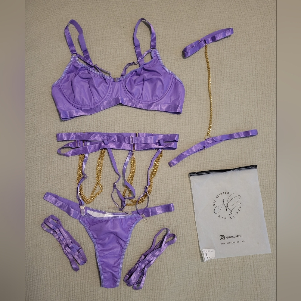 Liquid Lavender Women's Intimate Set By Nipslipped Sz L
